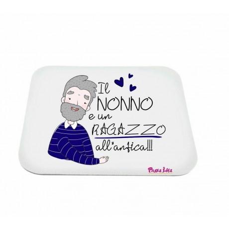 mouse pad tappetino rettangolare pc scritta il nonno e un ragazzo antica  regalo - Pazza Idea Regali