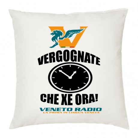 cuscino 40x40 scritta logo veneto radio vergognate ca xe ora