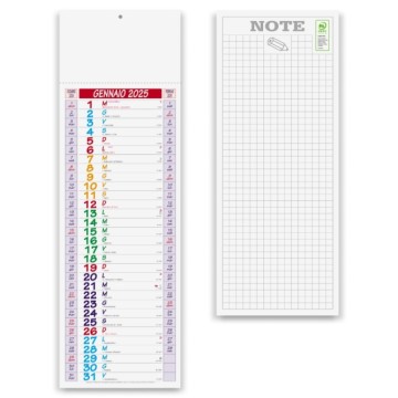 CALENDARIO Silhouette mensile 12 fogli con testata termosaldata e festività internazionali.cm  (cm): 14 x 47 cm ca